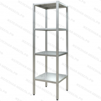 Стеллаж полочный СПЛп &laquo;Profi Inox&raquo; 2000х600х600 (полка перфорация 4 шт.)
