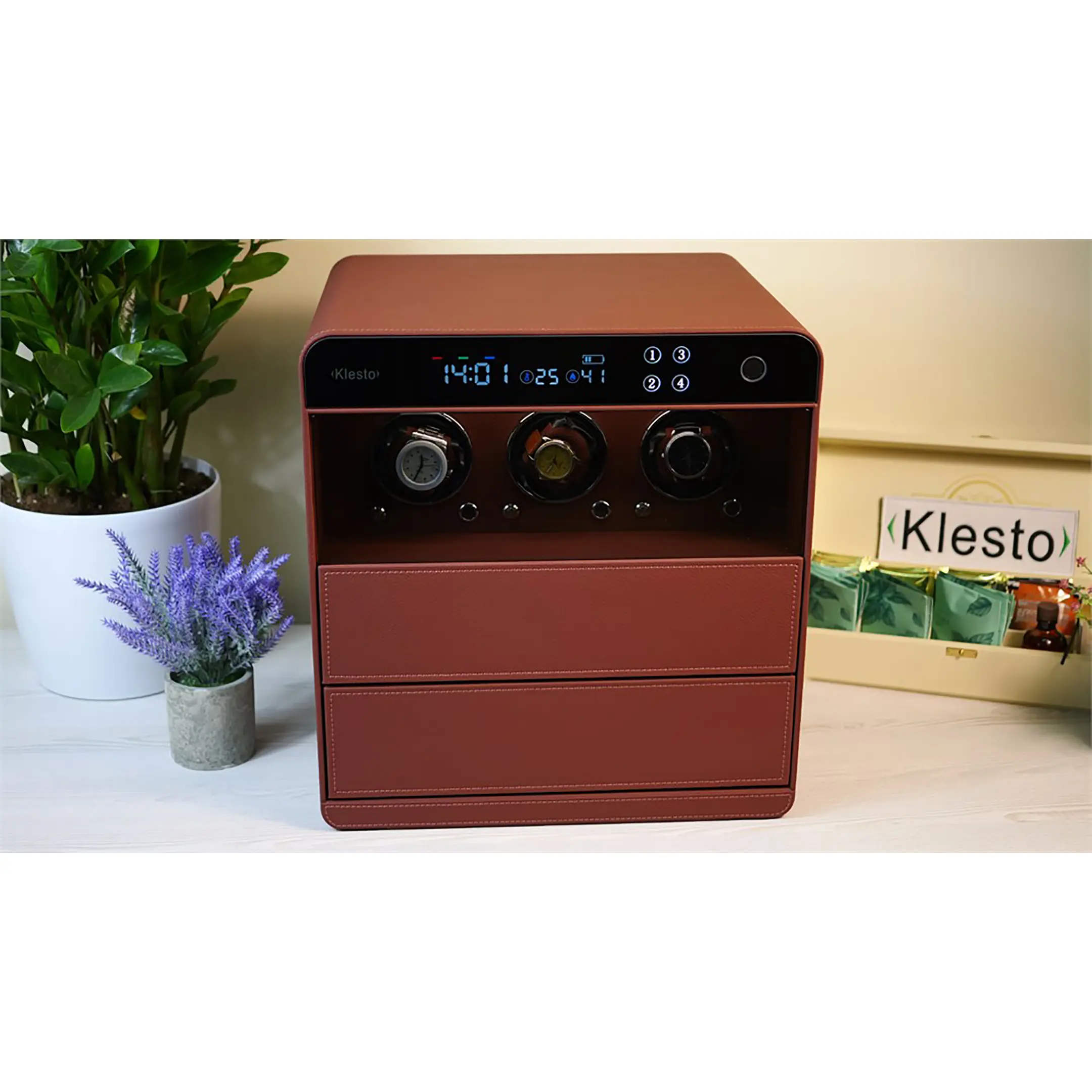 Сейф мебельный Klesto Smart JSM3 рубиновая кожа