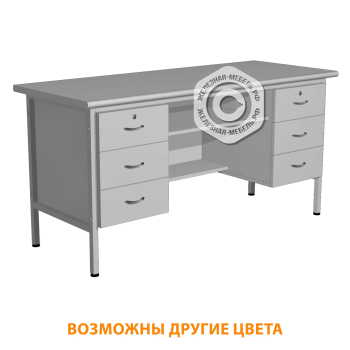 Стол лабораторный СЛ-110 &laquo;Стандарт&raquo; (1600х600х750) (постформинг серый, каркас серый)