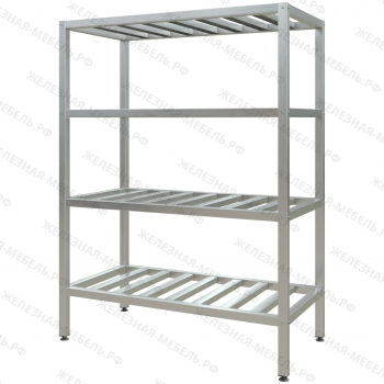 Стеллаж полочный СПЛп &laquo;Profi Inox&raquo; 1600х1200х600 (полка-решетка 4 шт.)
