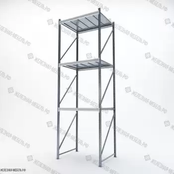 Стеллаж СФМ 4000х1250х1000 (3 яруса с настилом) Цинк