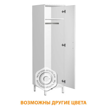Шкаф-пенал для одежды ПГ (ЛДСП белый, каркас белый)
