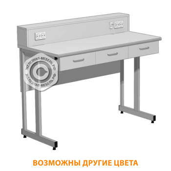 Стол для приборов СП-202 &laquo;Премиум&raquo; 1400 (столешница постформинг серый, ЛДСП серый, каркас серый)