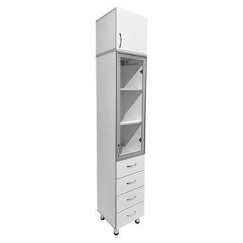 Шкаф медицинский СТР МД 103.27 + антресоль СТР МД 112.01 (белый)