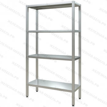 Стеллаж полочный СПЛп &laquo;Profi Inox&raquo; 1800х1000х400 (полка сплошная 4 шт.)