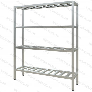 Стеллаж полочный СПЛп &laquo;Profi Inox&raquo; 1800х1500х400 (полка-решетка 4 шт.)