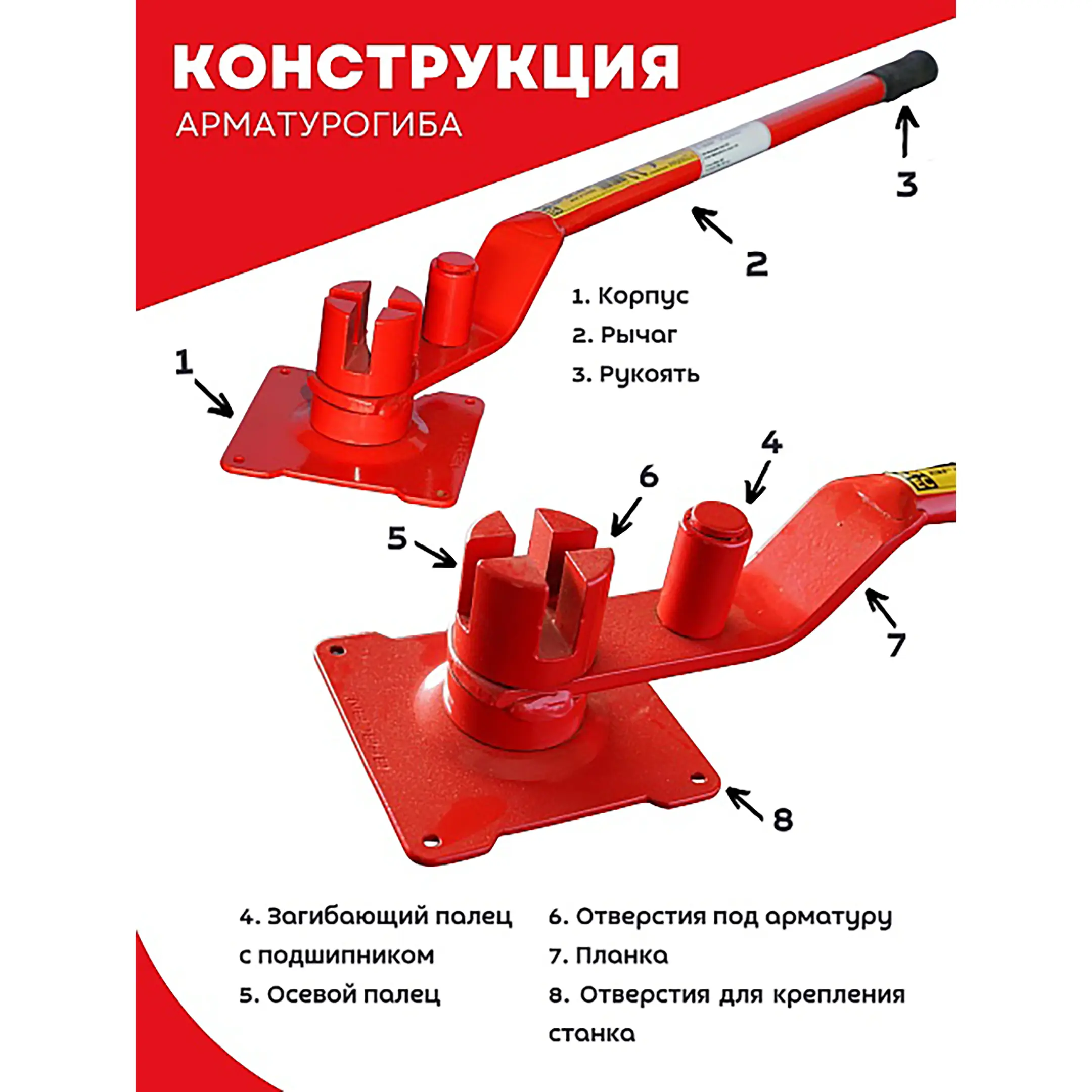 Ручной станок для гибки арматуры 14ЕС