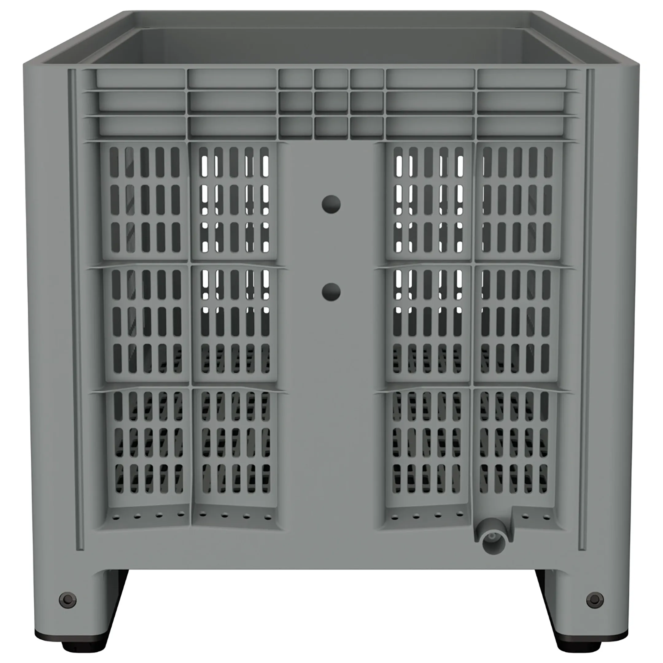 Пластиковый контейнер IBOX 1200х800 (перфорированный, на полозьях) арт. 11.602.92.РЕ.С9, без крышки