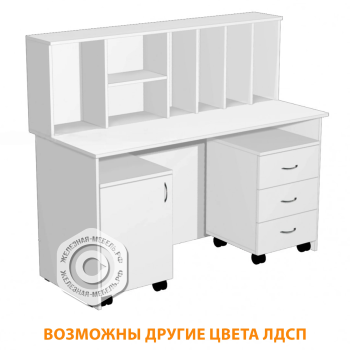 Стол-барьер рабочий ПМ (ЛДСП белый)