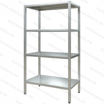 Стеллаж полочный СПЛп &laquo;Profi Inox&raquo; 1800х1000х600 (полка сплошная 4 шт.)
