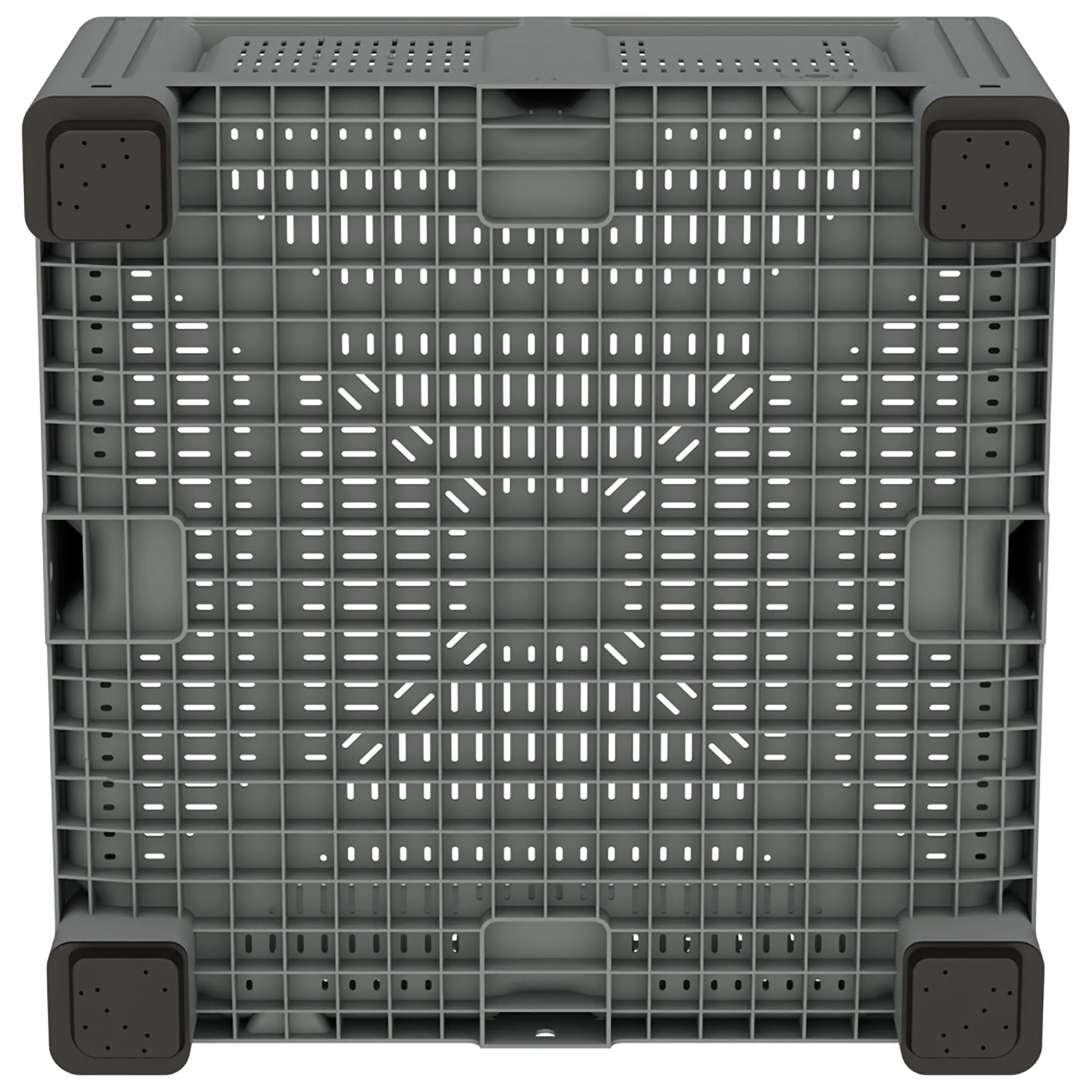 Пластиковый контейнер IBOX 1130x1130x580 (перфорир., на ножках) арт. 11.604S.92.РЕ.С10, без крышки