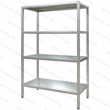 Стеллаж полочный СПЛп &laquo;Profi Inox&raquo; 1800х1200х600 (полка перфорация 4 шт.)