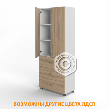 Шкаф для документов ШД-5 (ЛДСП белый, дуб вотан)
