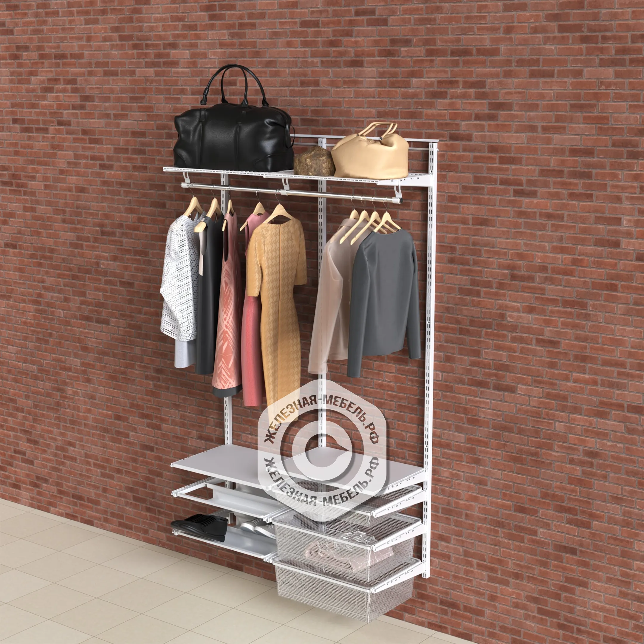 Гардеробная система ПРАКТИК Home Прихожая Medium 4 белая
