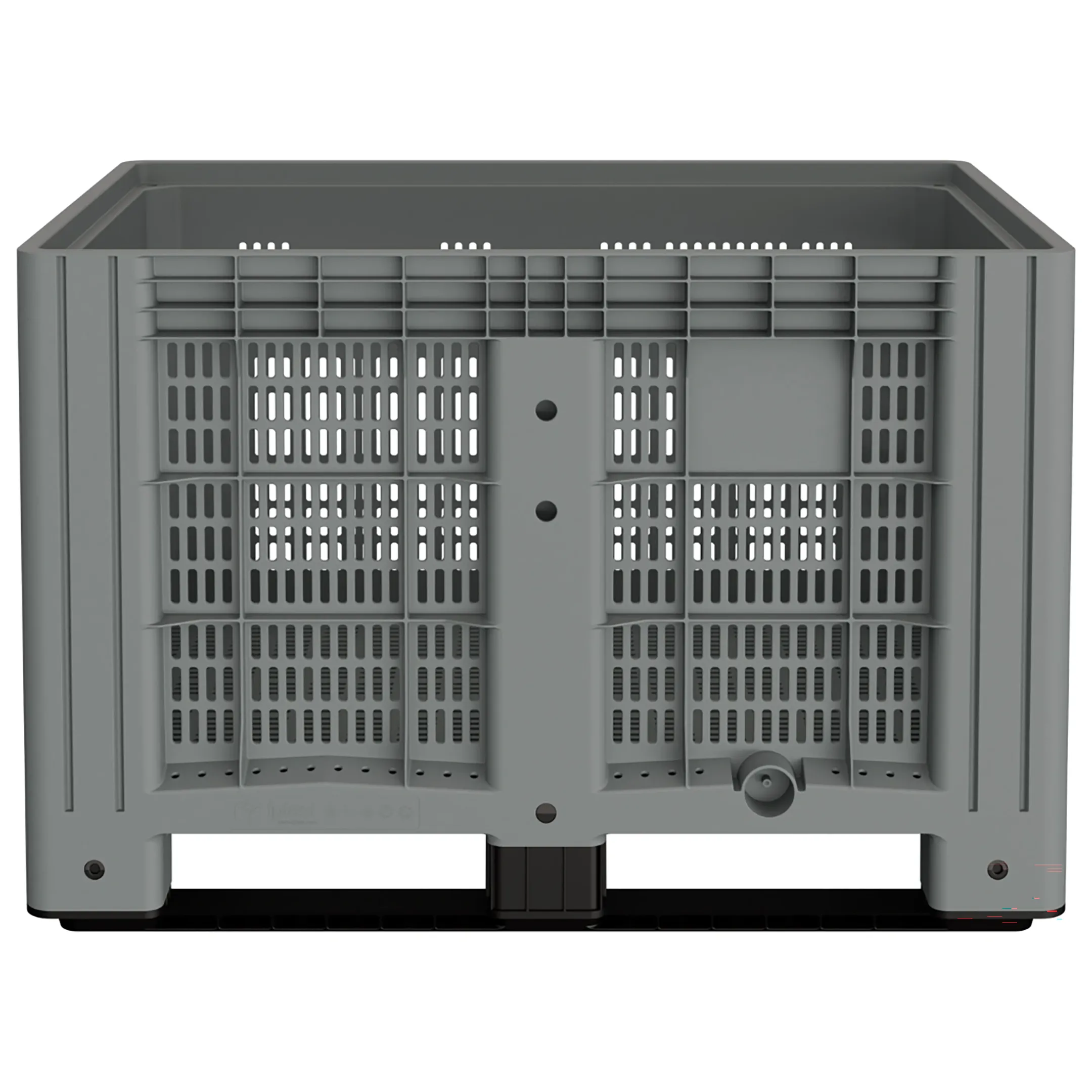 Пластиковый контейнер IBOX 1200х800 (перфорированный, на полозьях) арт. 11.602.92.РЕ.С9, без крышки