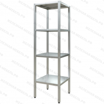 Стеллаж полочный СПЛп &laquo;Profi Inox&raquo; 2000х600х600 (полка сплошная 4 шт.)
