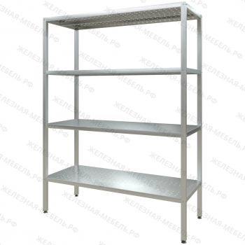 Стеллаж полочный СПЛп &laquo;Profi Inox&raquo; 2000х1500х600 (полка перфорация 4 шт.)