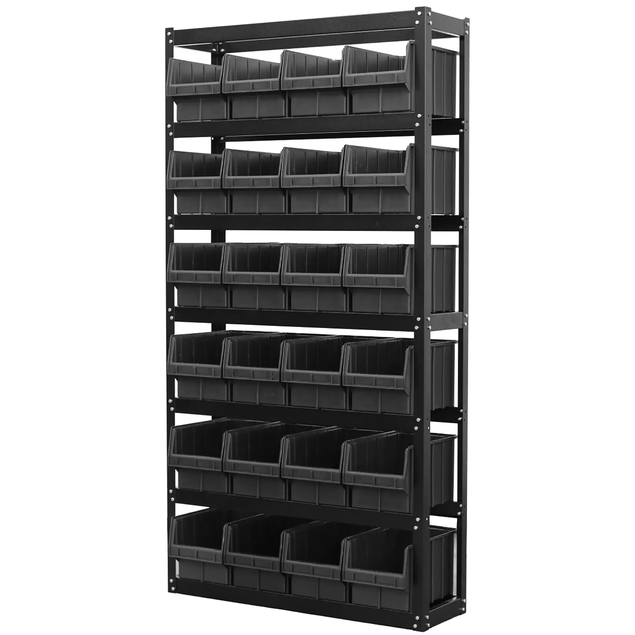 Складской стеллаж с черными ящиками 700-6 CH