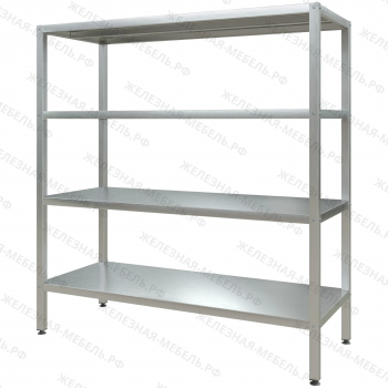 Стеллаж полочный СПЛп &laquo;Profi Inox&raquo; 1600х1500х600 (полка сплошная 4 шт.)