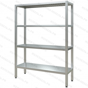 Стеллаж полочный СПЛп &laquo;Profi Inox&raquo; 1600х1200х400 (полка перфорация 4 шт.)