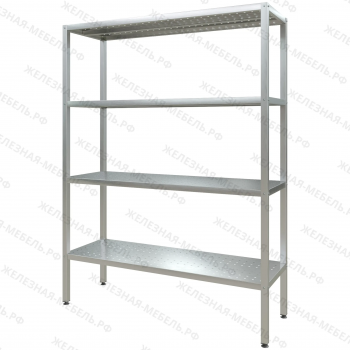 Стеллаж полочный СПЛп &laquo;Profi Inox&raquo; 2000х1500х500 (полка перфорация 4 шт.)