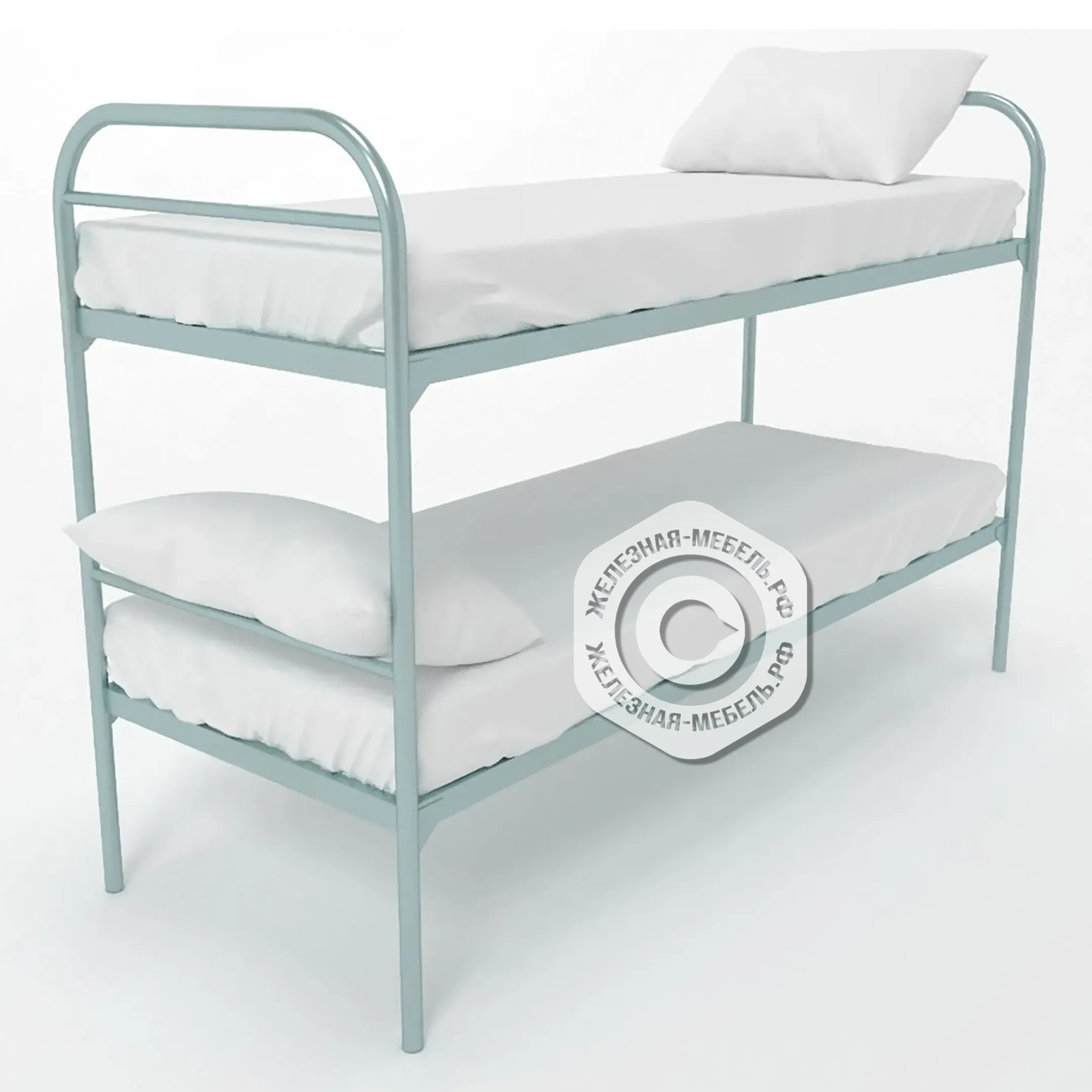Кровать металлическая двухъярусная &laquo;Бюджет&raquo; (800х1900, сетка 100х100)