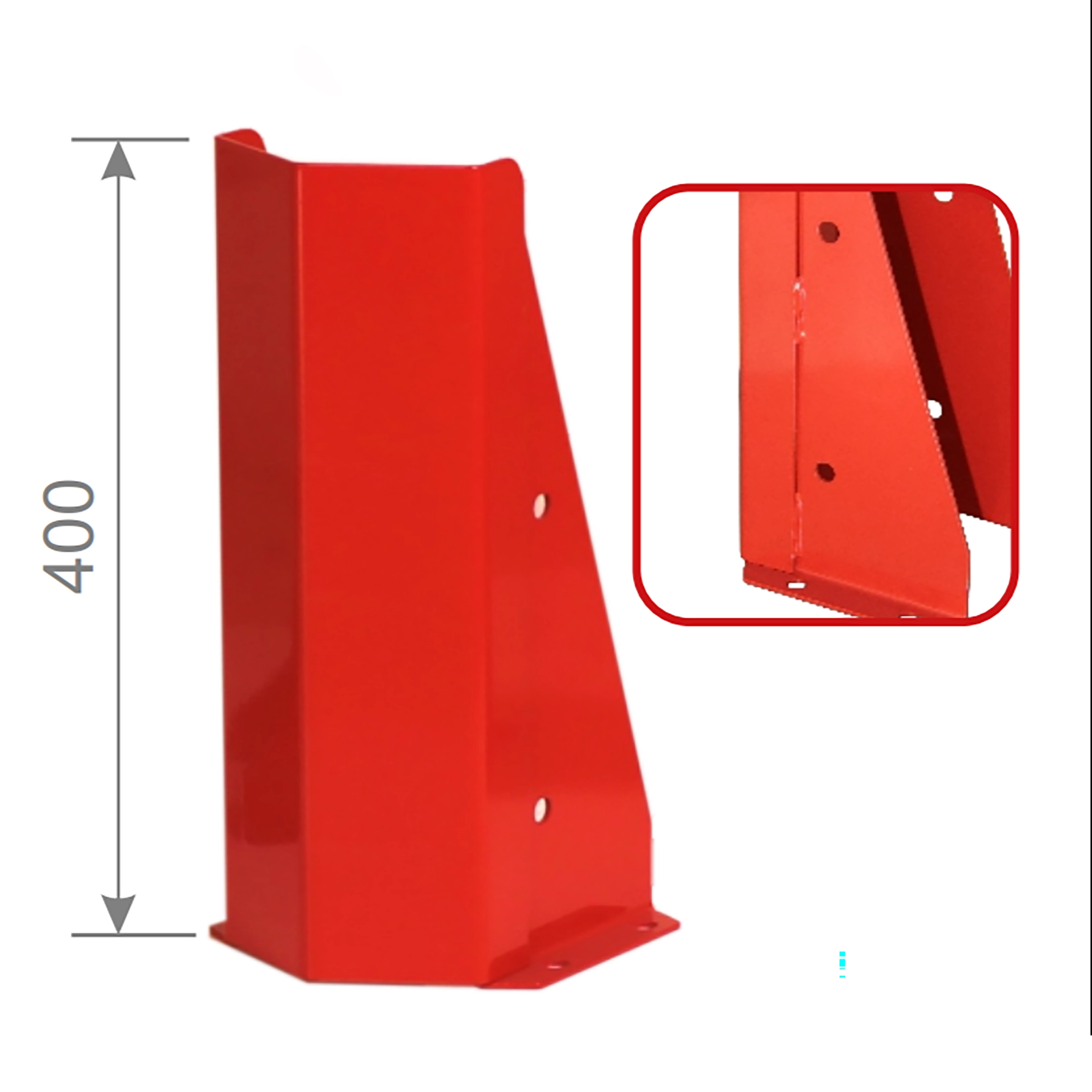 Ограждение стойки СТСМ 400х153х396, Ral 3020 (П-обр.), сварное