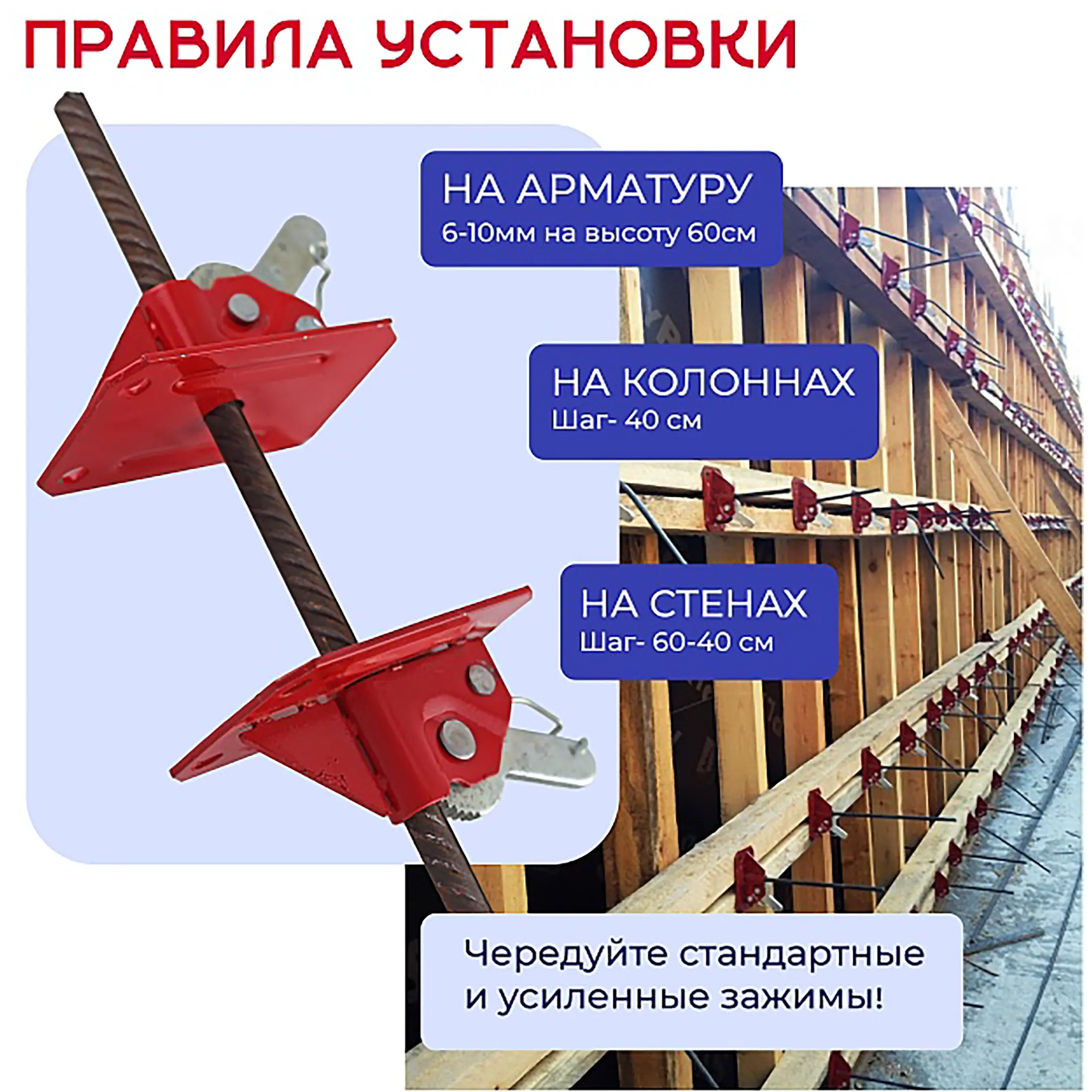 Пружинный зажим для опалубки HIT усиленный