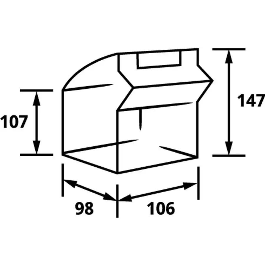 Короб откидной F-600-5, 600х140х168 мм, 5 ячеек