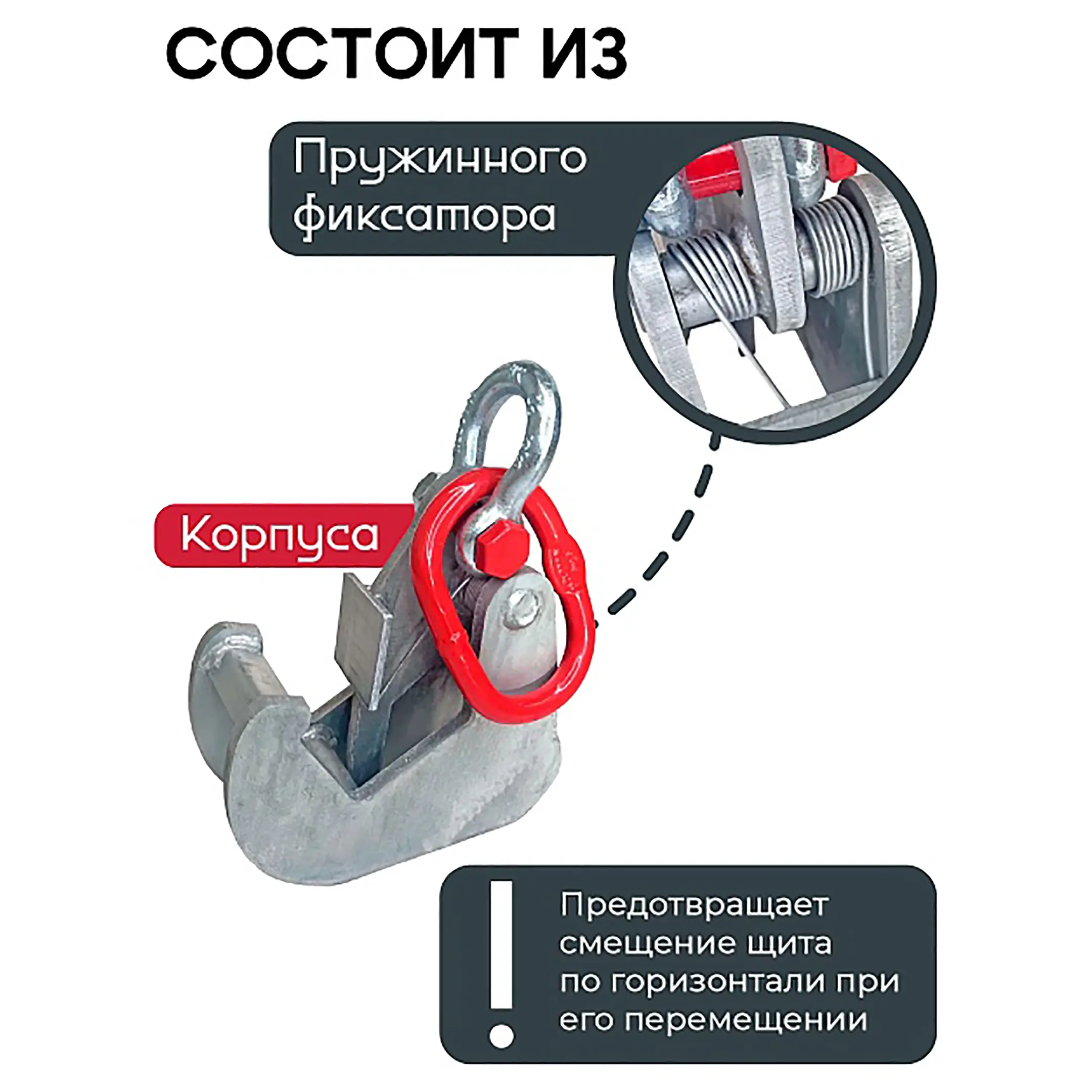 Захват монтажный оцинкованный 1,5 тонн