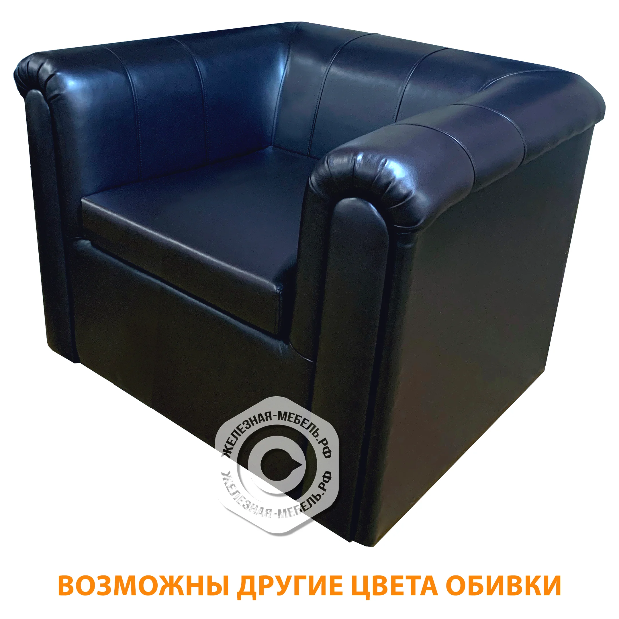Диван-кресло ДО-15/1 (кожзам Эконом черный)