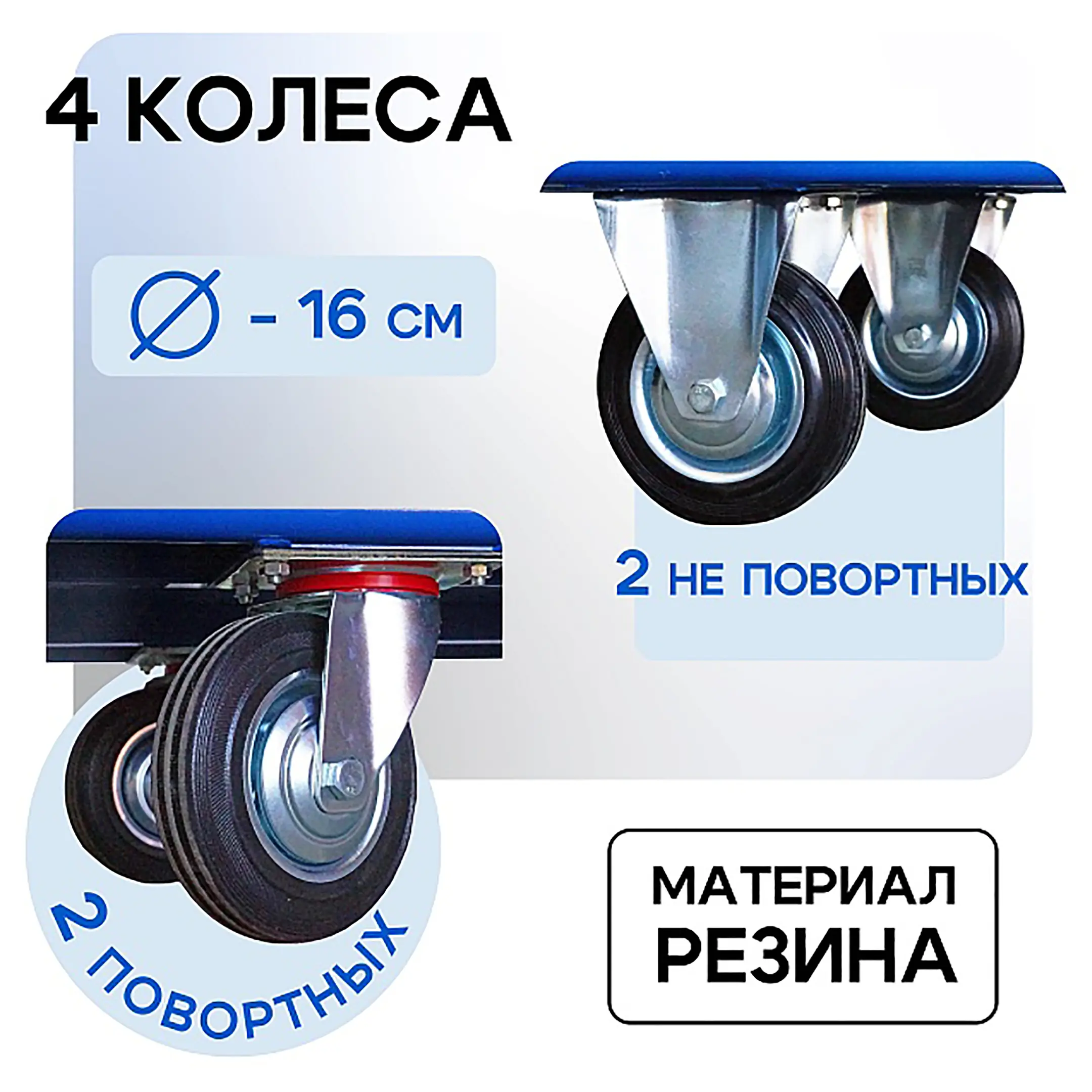Тележка платформенная П 8.12 800х1200 с колесами 160 мм