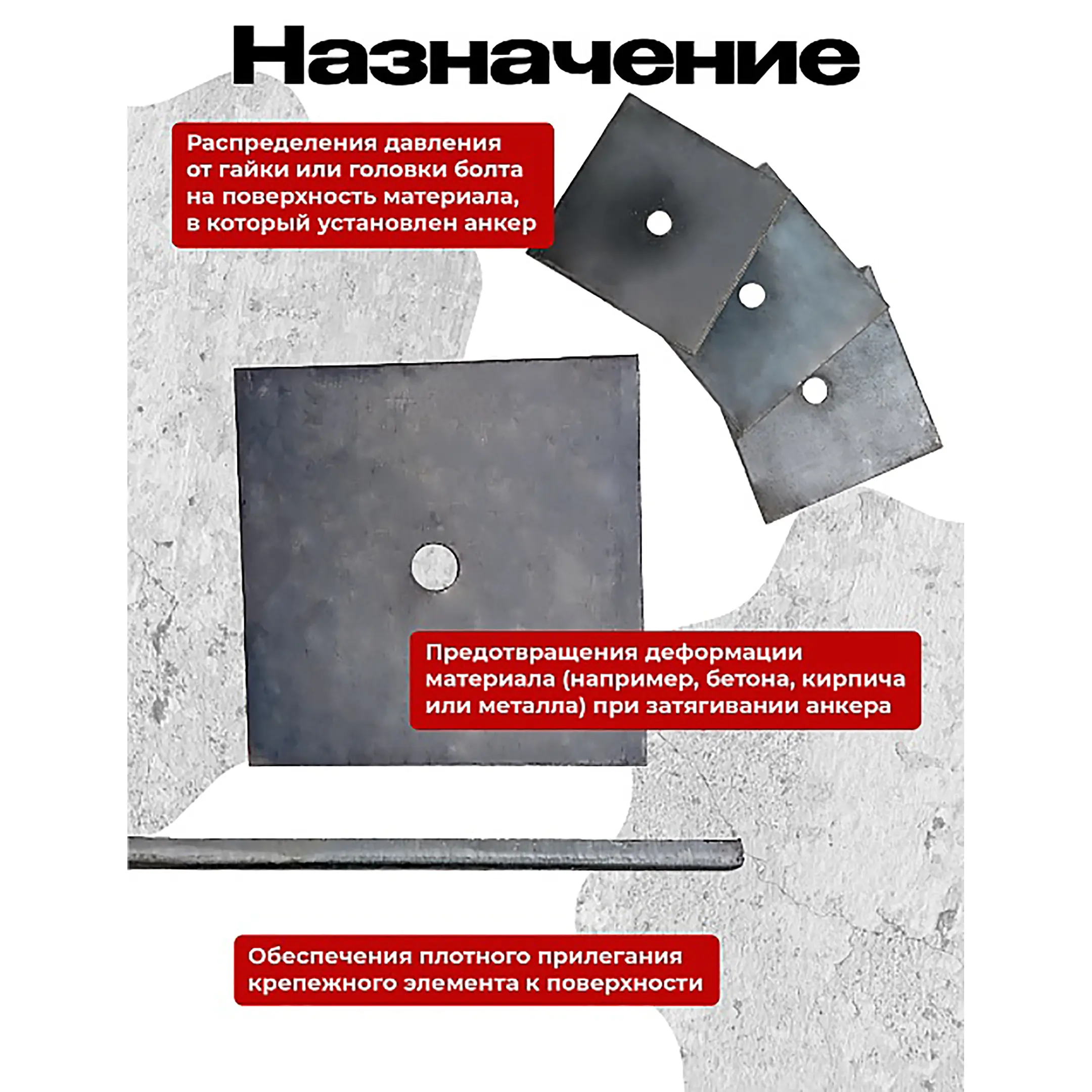 Шайба под анкер 120х120 мм