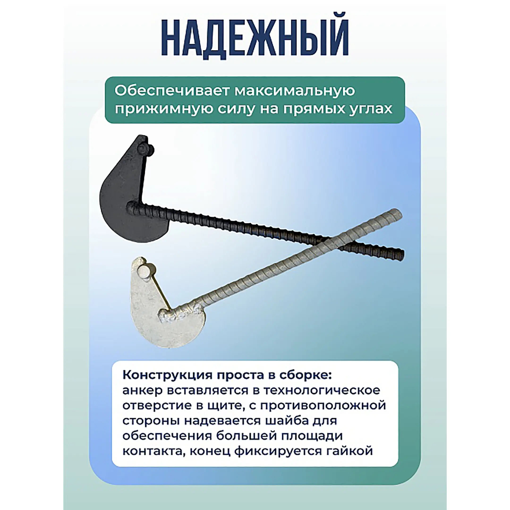 Анкер торцевой для опалубки диаметр 15/17 мм оцинкованный, упаковка 10 шт