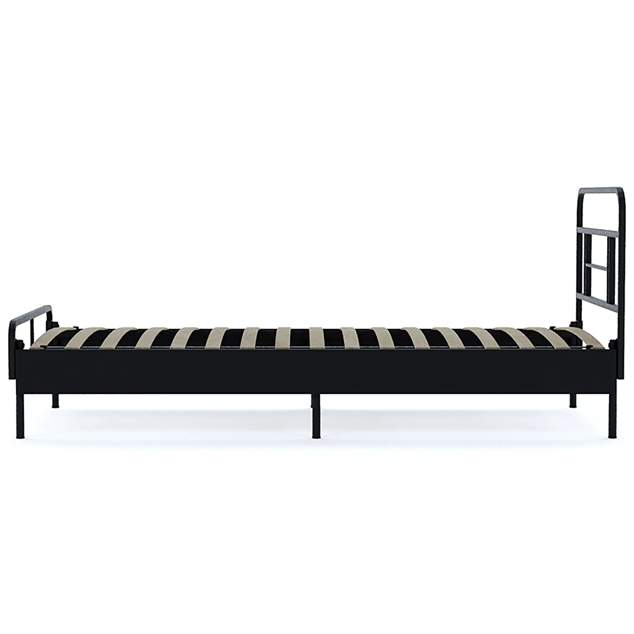 Каркас кровати MEZA PLUS (840х900х2000) каркас чёрный, боковины ЛДСП чёрный